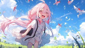happy anime girl live wallpaper