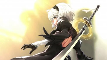 2b with sword live wallpaper