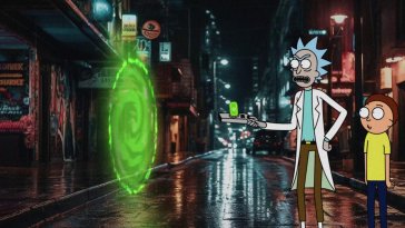 rick and morty on the street live wallpaper