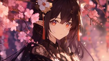 cherry blossoms elf girl live wallpaper