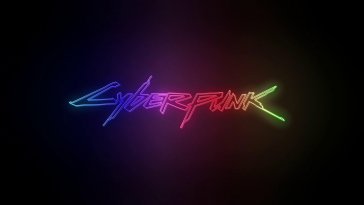 cyberpunk 2077 neon logo live wallpaper