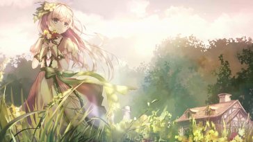 fantasy girl with flowers live wallpaper