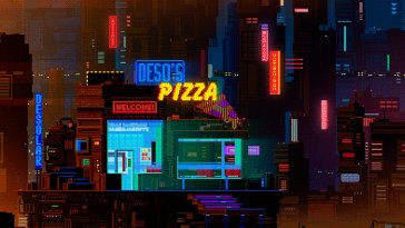 pixel cyberpunk city live wallpaper