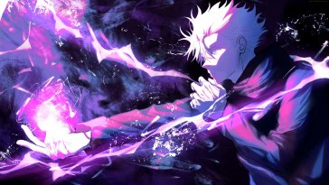 gojo satoru with purple lightning effects (jujutsu kaisen) live wallpaper
