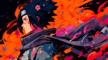 Naruto Fierce Sasuke with Red Eyes Wallpapers - Black Wallpapers