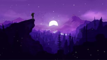 firewatch (purple night) live wallpaper