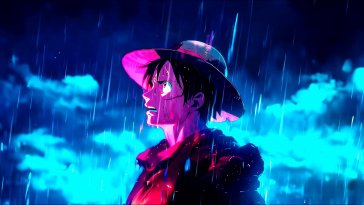 luffy's rainy adventure live wallpaper