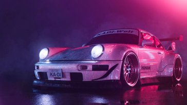 porsche 911 after rain live wallpaper