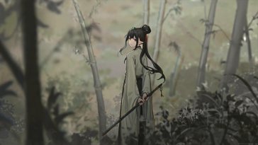 elf girl in bamboo forest live wallpaper