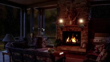 winter house fireplace live wallpaper