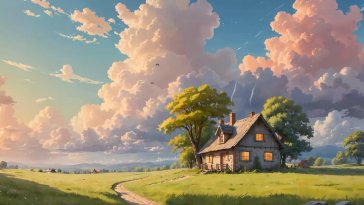 small house in forest live wallpaper