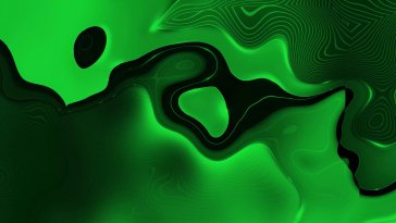 green liquid waves live wallpaper