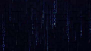 binary code falling live wallpaper