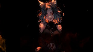 wolf-demon girl live wallpaper