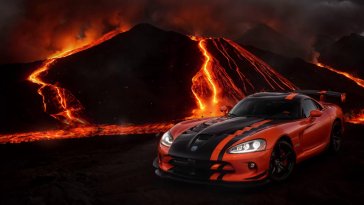 dodge viper orange live wallpaper