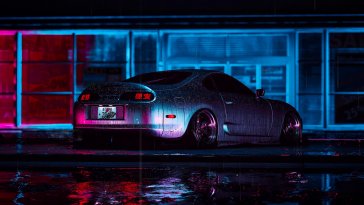 Cyberpunk Wallpaper 4K, McLaren, Supercars, Neon art