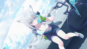 shiroko's cycling escape (blue arсhive) live wallpaper