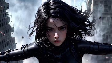 alita cybernetic warrior live wallpaper