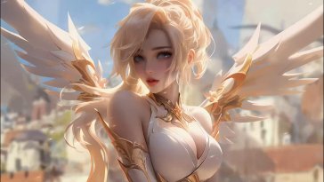 mercy: healing wings live wallpaper