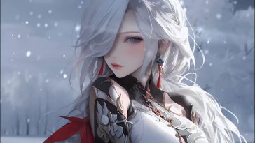 shenhe: frozen grace live wallpaper