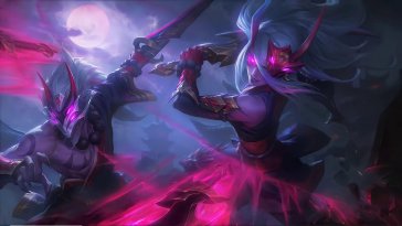 blood moon katarina & master yi live wallpaper