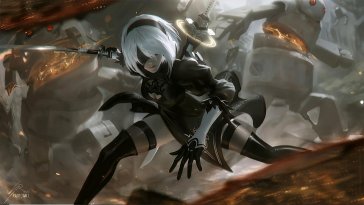 2b: fierce in combat live wallpaper