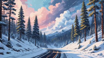 snowy serenity live wallpaper