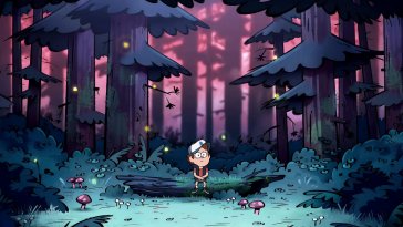 dipper in the firefly forest live wallpaper