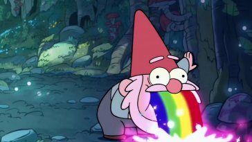 gnome puking rainbows live wallpaper