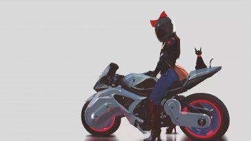 kiki on motorbike live wallpaper