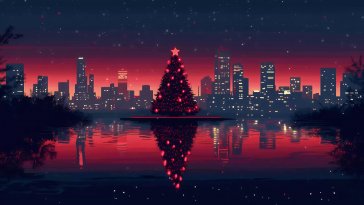 christmas tree at night live wallpaper