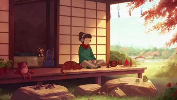 autumn afternoon (lofi girl) live wallpaper