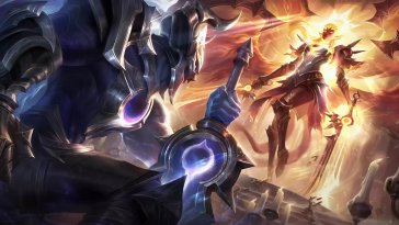 solar eclipse kayle & lunar eclipse aatrox live wallpaper