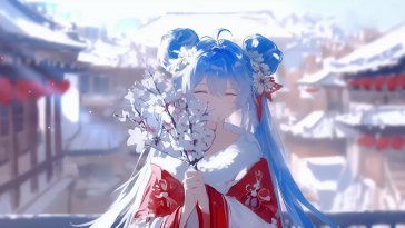 vocaloid miku in bloom live wallpaper