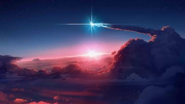 night sky with comet live wallpaper