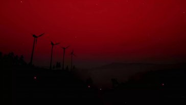 foggy red sky live wallpaper