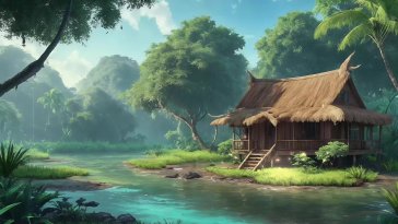 dreamy riverfront home live wallpaper