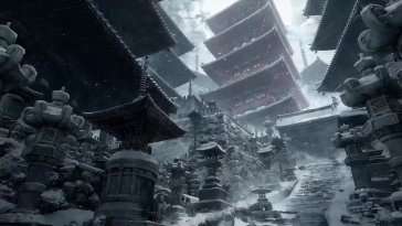temple ruins in winter live wallpaper
