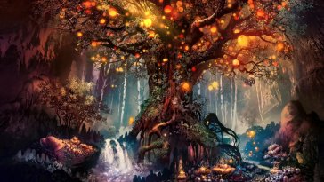 fantasy autumn forest live wallpaper