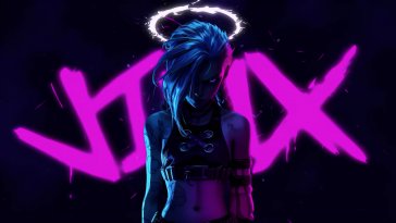 neon jinx (arcane) live wallpaper