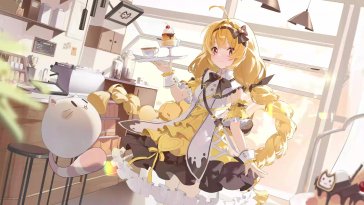 sweet day at cat cafe live wallpaper