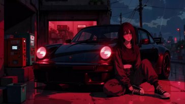 osaka midnight run: porsche 911 live wallpaper