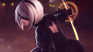 2b surrounded (nier automata) live wallpaper