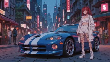 dodge viper gts sr ii - high-speed serenity live wallpaper