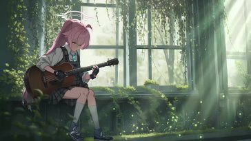 guitar morning with takanashi hoshino live wallpaper