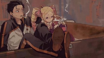 subaru & beatrice (re:zero) live wallpaper