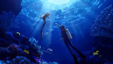 into the blue – anime divers live wallpaper