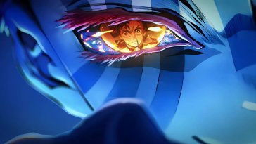 tanjiro in akaza’s eye live wallpaper