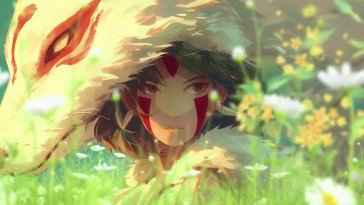 mononoke - wolf princess live wallpaper