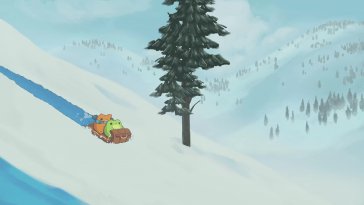sledding game live wallpaper
